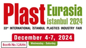 Onze nieuwe producten worden tentoongesteld op de beurs Plast Eurasia Istanbu...